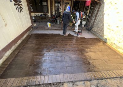 JP Custom Concrete can stain your stamped concrete and give it beautiful coloring