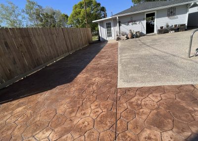 Stamped Concrete Patio and Pool Deck in Pearland, TX