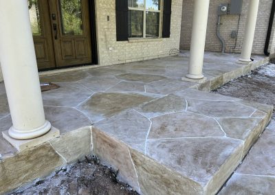 Grand Stamped Concrete Front Porch in Alvin, TX