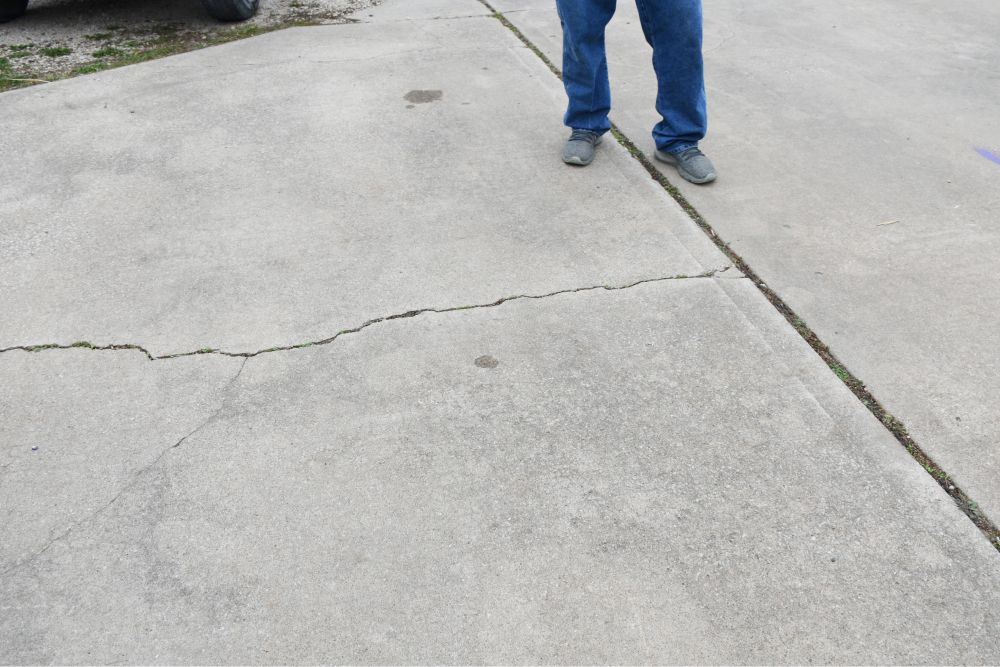 Concrete driveway